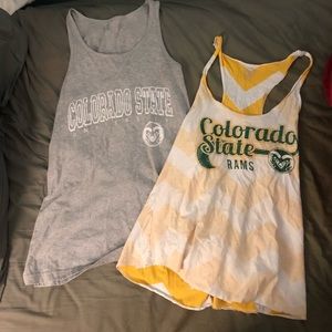 two CSU tank tops